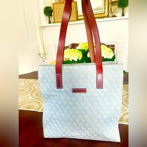 Dooney & Bourke Light Denim Monogrammed Satchel